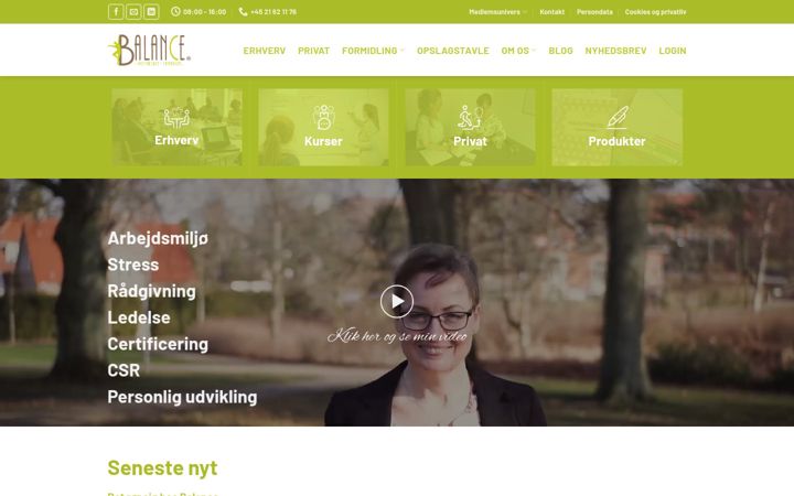Screenshot of balancedanmark.dk