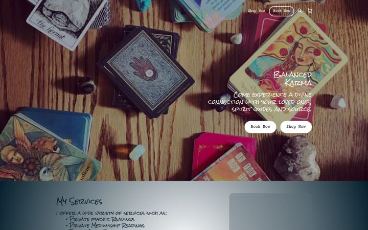 Capture d'écran de balancedkarma.org