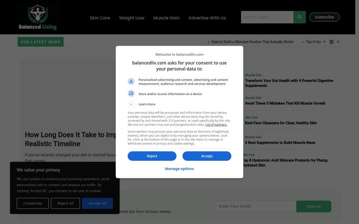 Screenshot of balancedliv.com