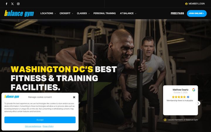 Screenshot of balancegym.com