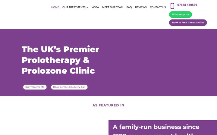 Snímek obrazovky balancehealthcentre.co.uk
