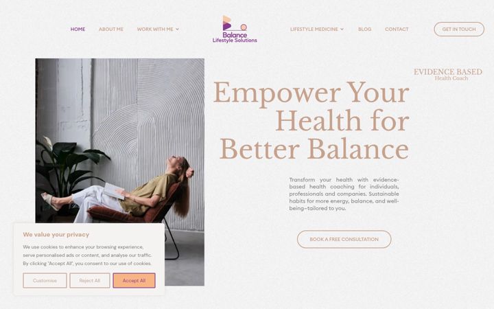 Screenshot of balancelifestylesolutions.com