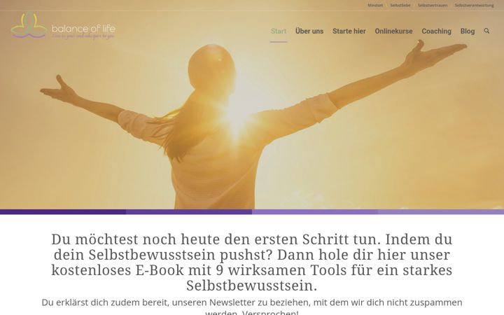Screenshot of balanceoflife.eu