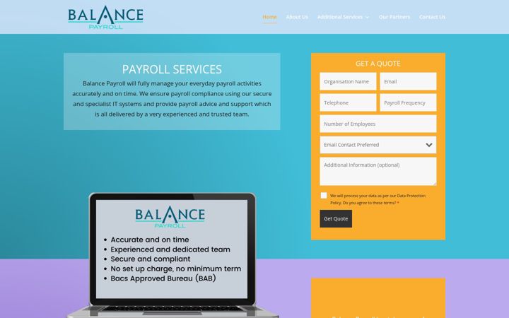 Screenshot of balancepayroll.co.uk