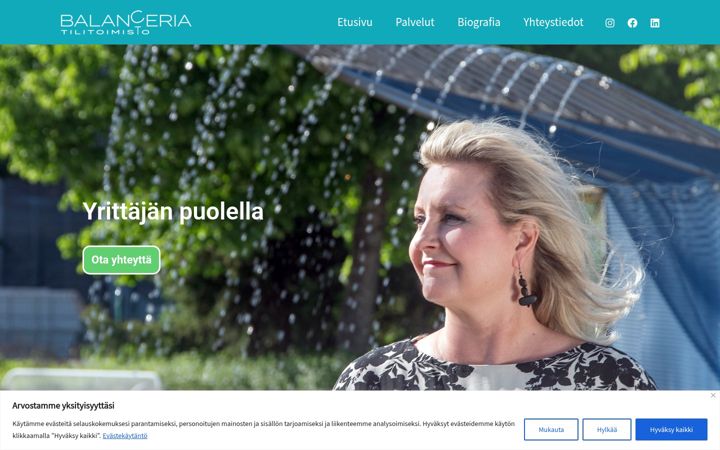 Screenshot of balanceria.fi