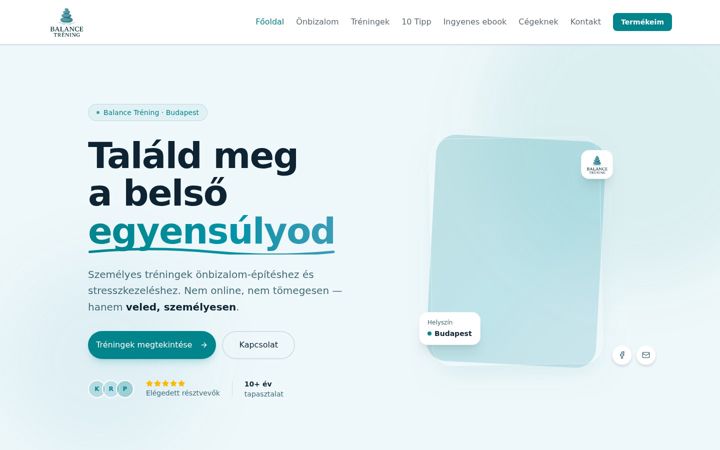 Screenshot of balancetrening.com