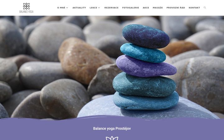 Screenshot ta' balanceyoga.cz