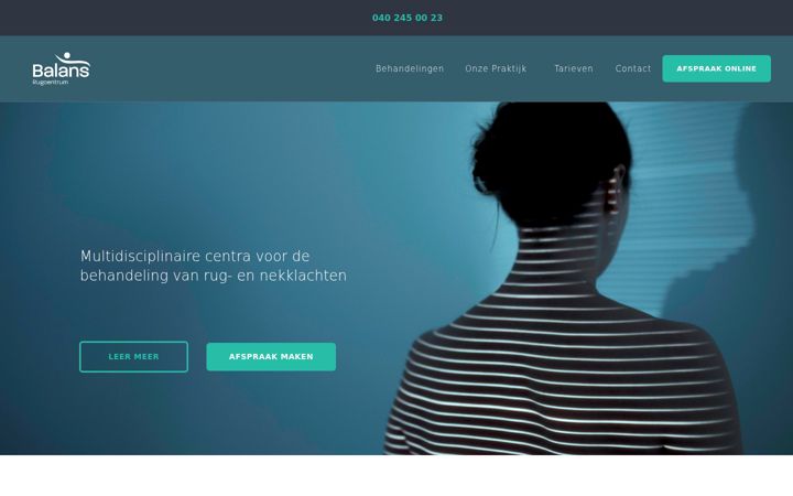 Screenshot of balans-rugcentrum.nl