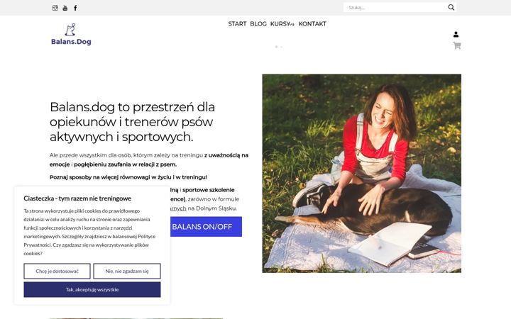 Screenshot von balans.dog
