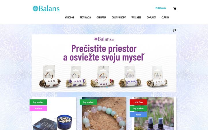 Screenshot of balans.sk