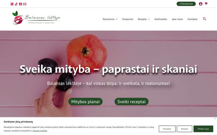 Skjermbilde av balansasleksteje.lt
