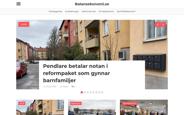 Screenshot of balansekonomi.se