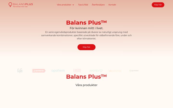 Screenshot of balansplus.se