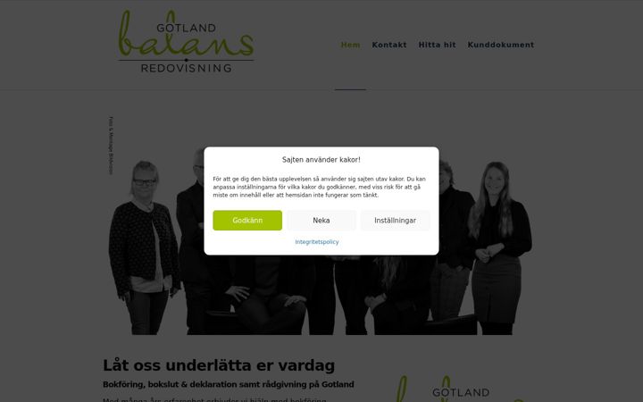 Screenshot of balansredovisning.nu