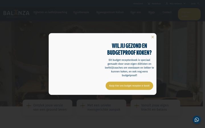 Screenshot of balanza.nu