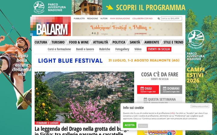 Screenshot of balarm.it