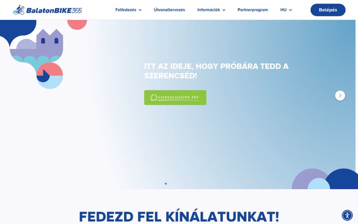 Screenshot of balatonbike365.hu