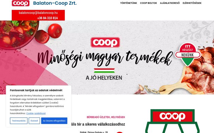 Screenshot of balatoncoop.hu