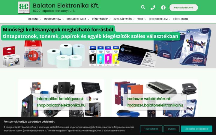 Screenshot of balatonelektronika.hu