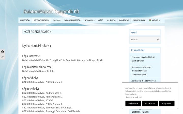Screenshot of balatonfoldvarinonprofitkft.hu