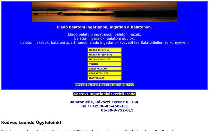 Screenshot of balatoni-ingatlanok.ingatlan.hu