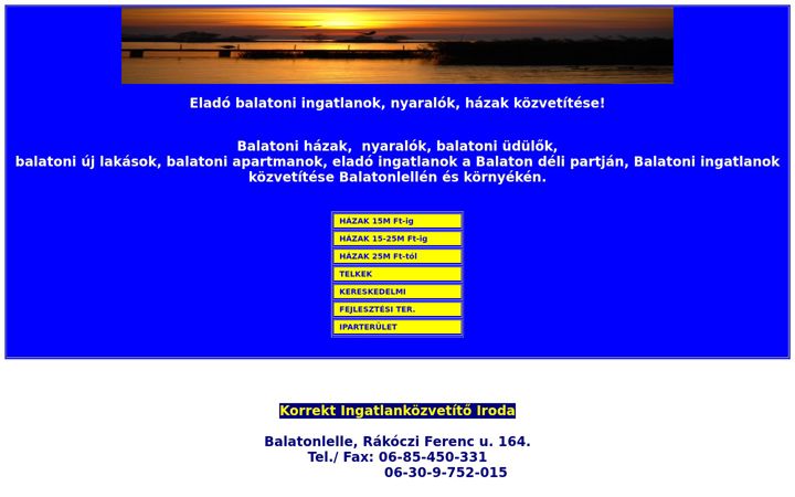 Screenshot of balatoni-ingatlant.hu