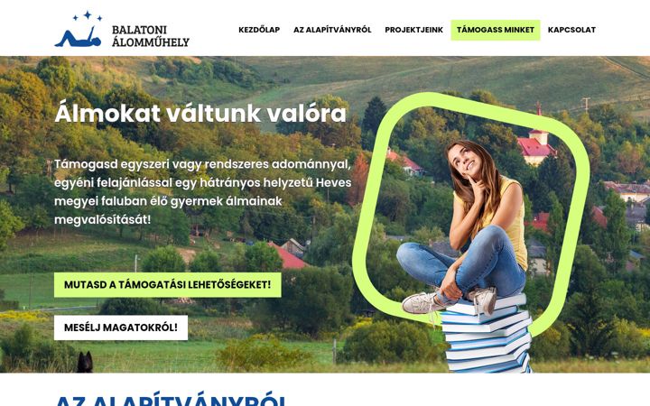 Posnetek zaslona balatonialommuhely.hu