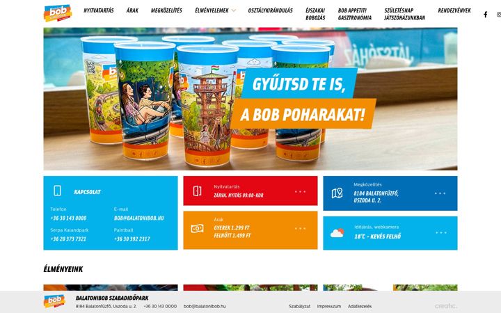 Screenshot of balatonibob.hu