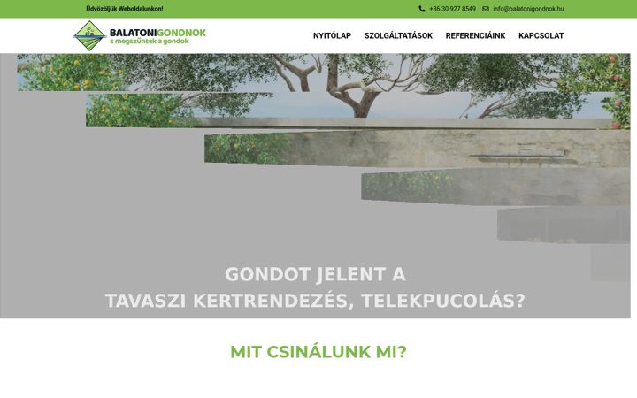 Screenshot of balatonigondnok.hu