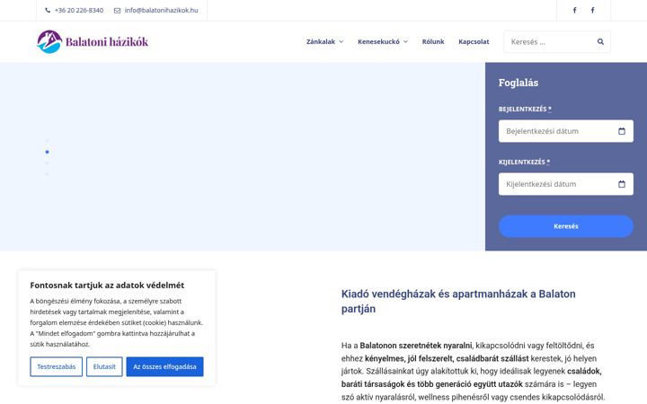 Screenshot of balatonihazikok.hu