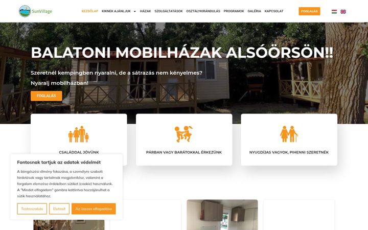 Screenshot of balatonimobilhaz.hu