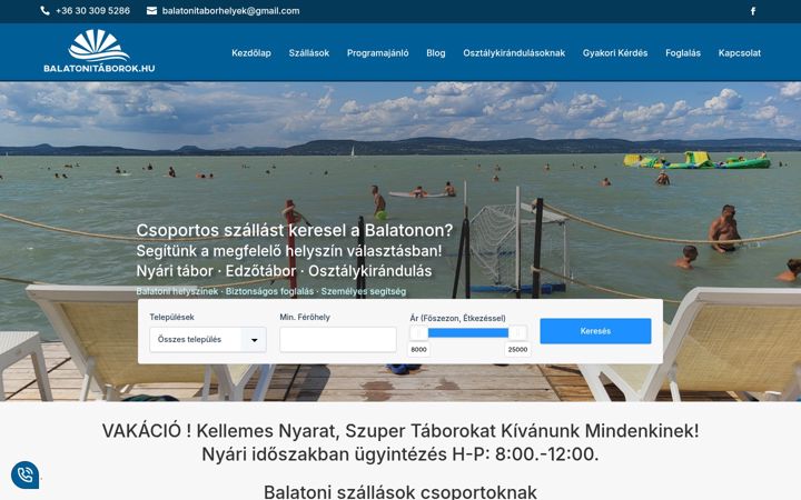 Képernyőkép: balatonitaborok.hu
