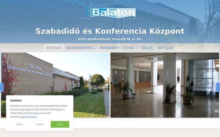 Screenshot of balatonkozpont.hu