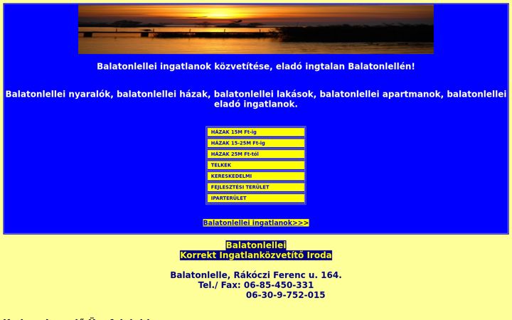 Képernyőkép: balatonlelleiingatlanok.hu