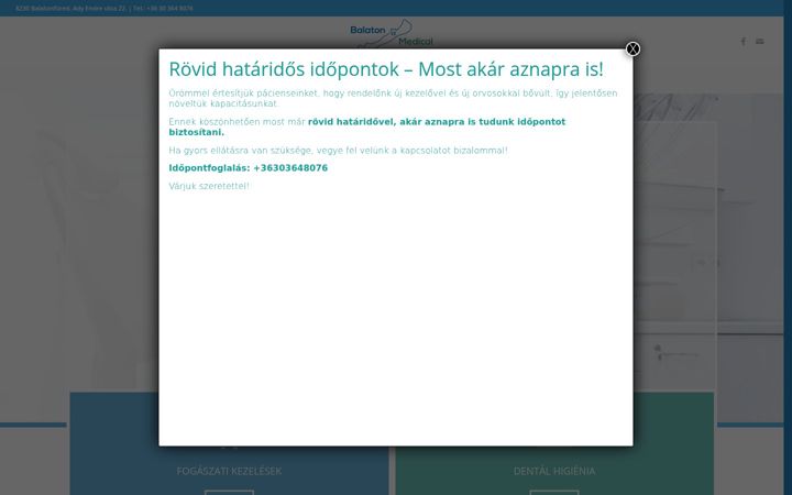 Zrzut ekranu balatonmedical.hu