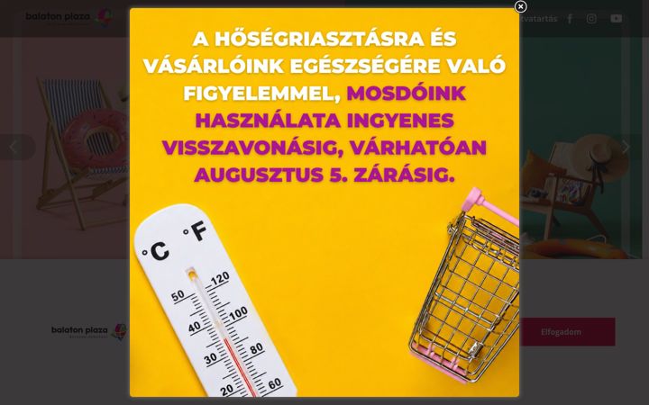 Screenshot von balatonplaza.hu
