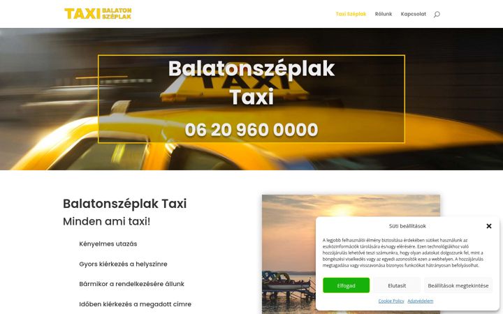 Screenshot of balatonszeplaktaxi.hu
