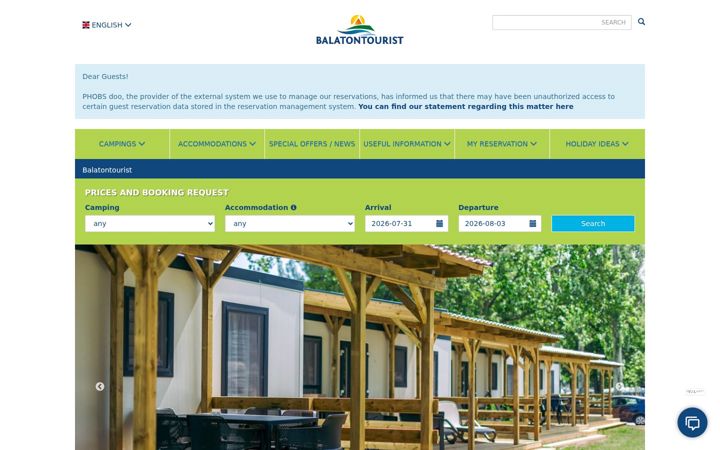 Screenshot of balatontourist.hu