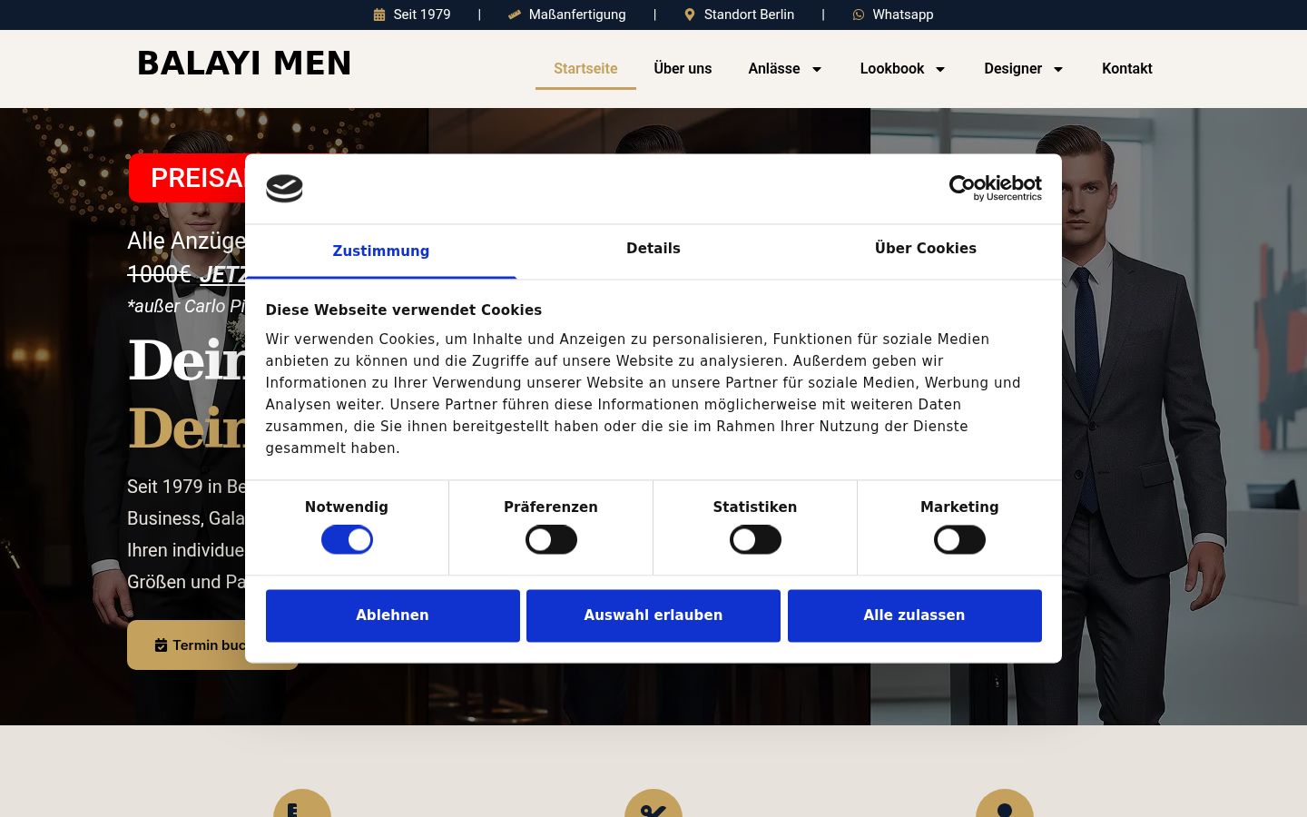 Screenshot tal-banner tal-kunsens muri qabel kwalunkwe interazzjoni