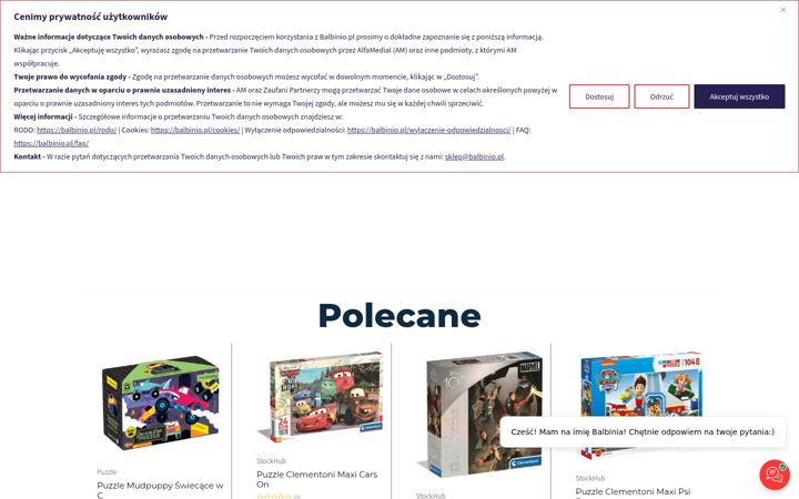 Screenshot of balbinio.pl