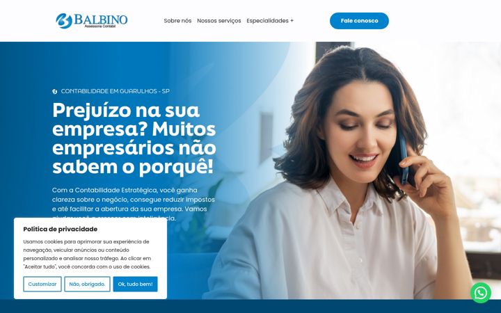 Screenshot of balbinocontabil.com.br