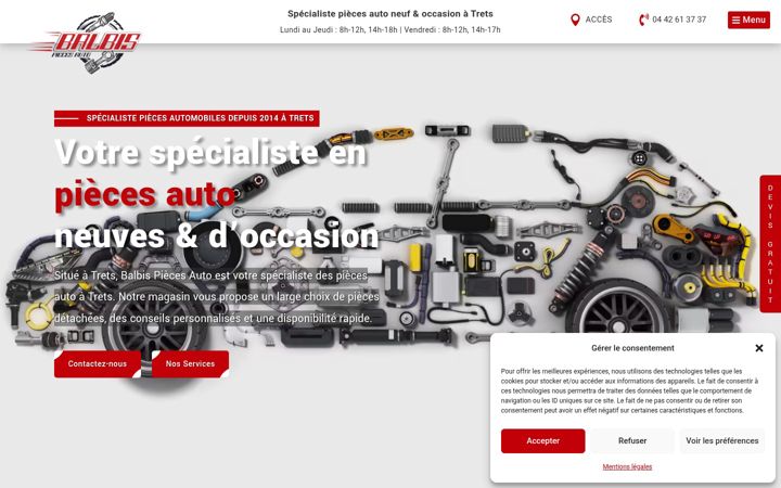 Ekraanipilt saidist balbis-piecesauto.fr