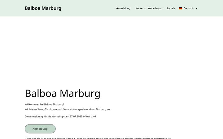 Screenshot of balboa-marburg.de