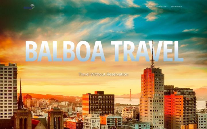 Screenshot of balboatravel.com