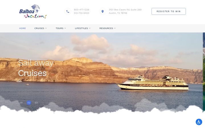 Screenshot of balboavacations.com