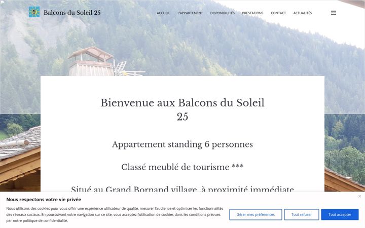 Ekraanipilt saidist balconsdusoleil25.fr