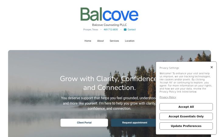 Screenshot of balcove.com