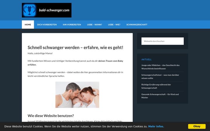 Screenshot of bald-schwanger.com