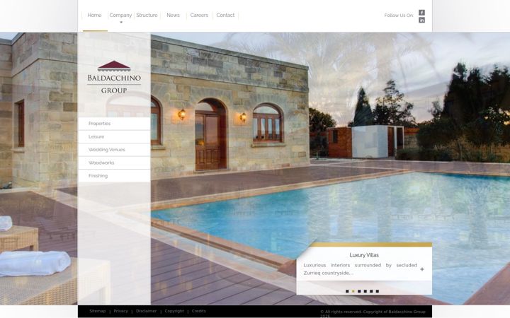 Screenshot of baldacchinogroup.com