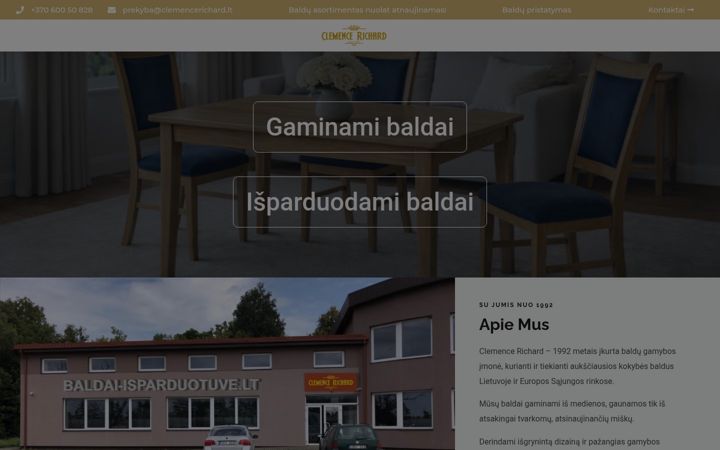 Skjermbilde av baldai-isparduotuve.lt